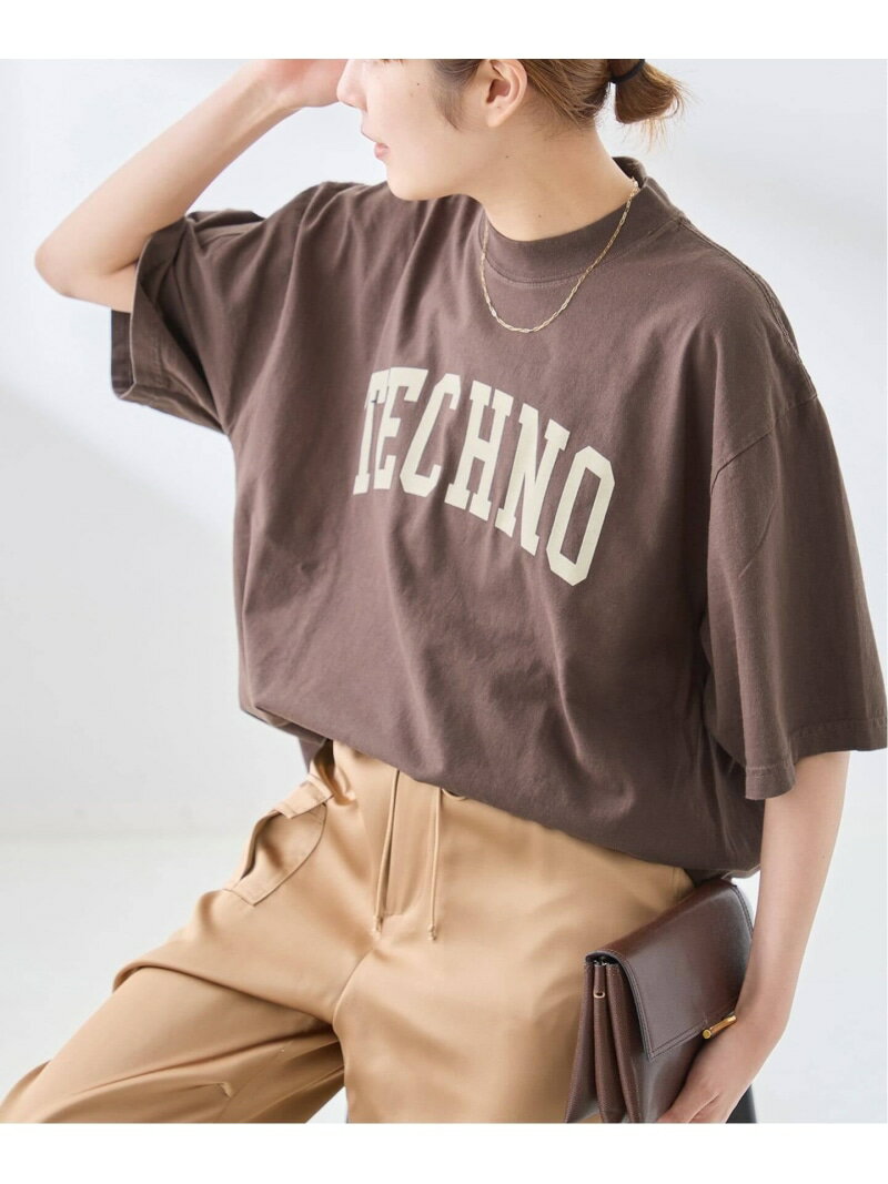 《予約》ISNESS MUSIC/イズネス ミュージック 別注 TECNO Tシャツ JOURNAL STANDARD L'ESSAGE ジャーナルスタンダード レサージュ トップス カットソー・Tシャツ ブラウン*