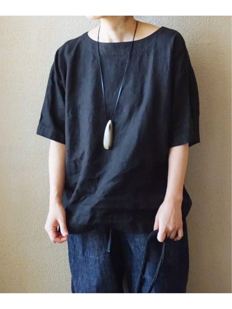 【ARMEN】LINEN PLAIN BOAT NECK S/SL PULL journal standard luxe ジャーナルスタンダード ラックス トップス シャツ ブラウス ブラウン ネイビー ブラック ホワイト【送料無料】 Rakuten Fashion