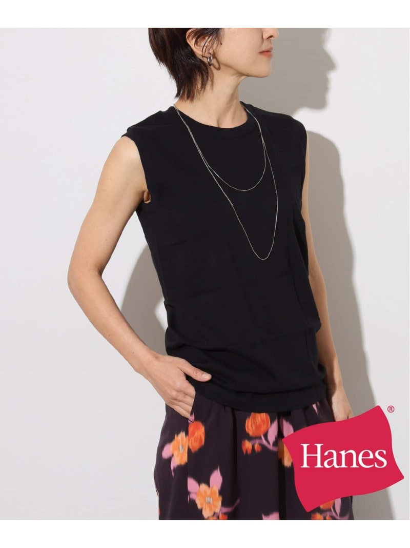 【Hanes / ヘインズ】RE JAPAN FIT FOR HER スリーブレスTシャツ JOURNAL STANDARD relume ジャーナル スタンダード レリューム トップス ノースリーブ・タンクトップ ブラック ホワイト[Rakuten Fashion]のサムネイル