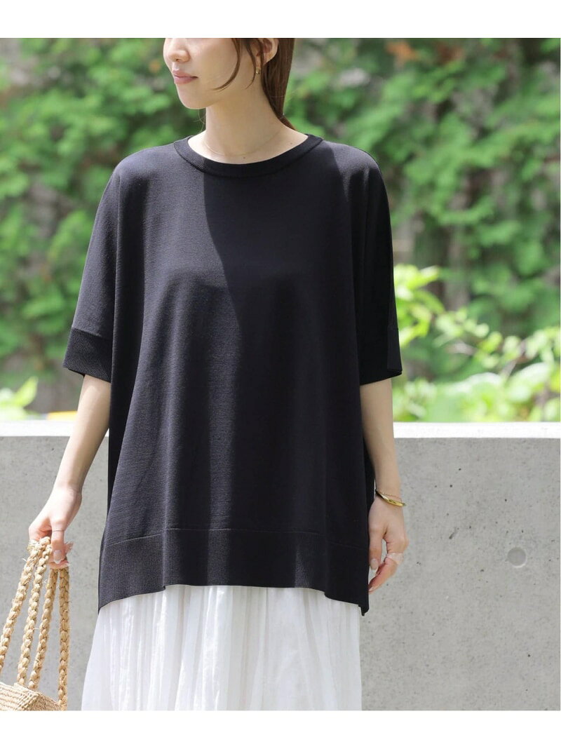 《追加5》接触冷感 / ウォッシャブルクールポンチョプルオーバー JOURNAL STANDARD relume ジャーナル スタンダード レリューム トップス ニット ブラック レッド ブラウン グレー