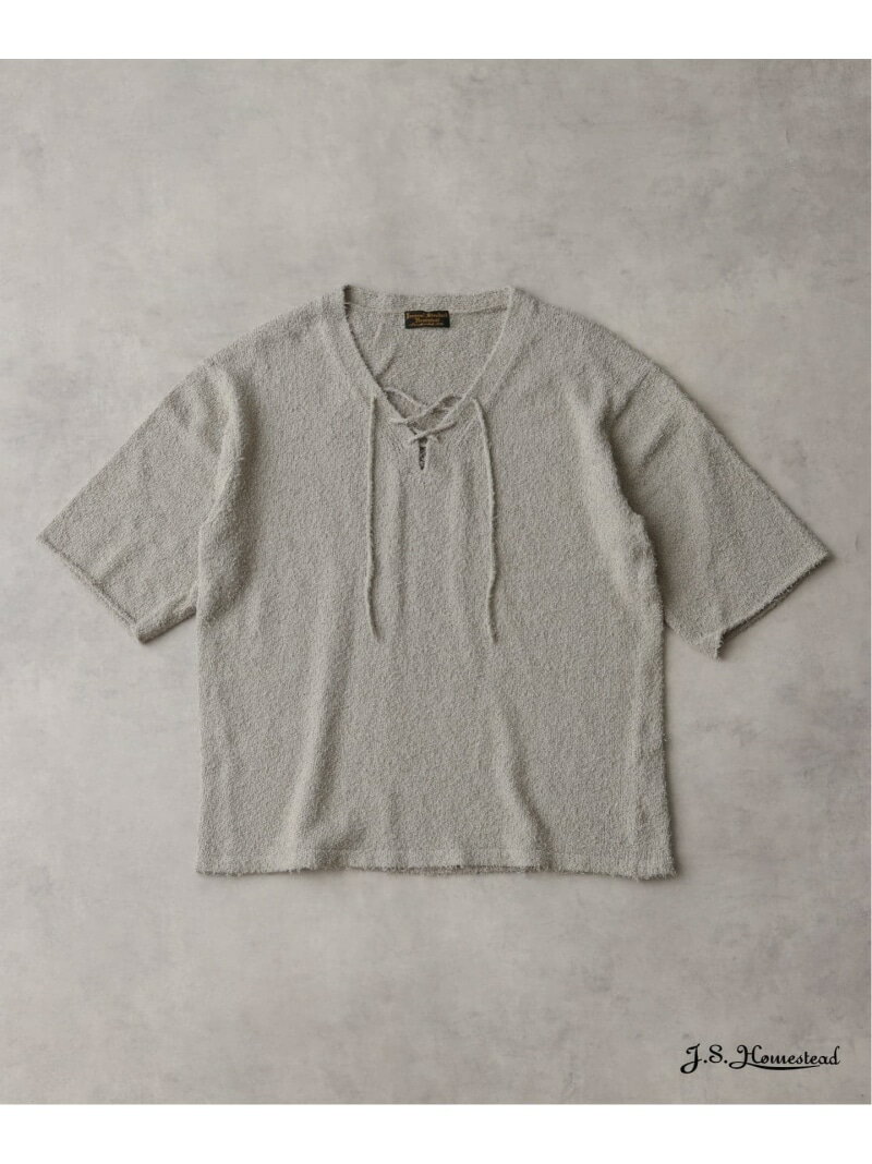 樂天商城 - J.S.Homestead / レース アップ ビアード ニット JOURNAL STANDARD ジャーナル スタンダード トップス ニット ネイビー グレー ブラック【送料無料】[Rakuten Fashion]