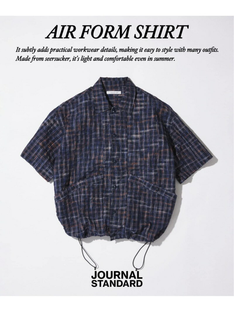 Rakuten - 《予約》Airform / エアフォーム サッカー 半袖 シャツ JOURNAL STANDARD ジャーナル スタンダード トップス シャツ・ブラウス ネイビー グレー ブラウン【先行予約】*【送料無料】[Rakuten Fashion]