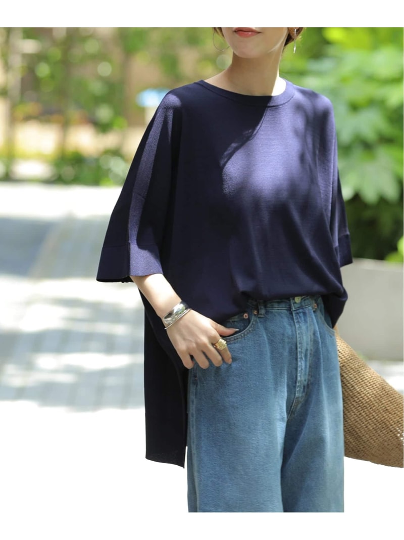 樂天商城 - 《追加 / 新色》接触冷感 / ウォッシャブルクールポンチョプルオーバー JOURNAL STANDARD relume ジャーナル スタンダード レリューム トップス ニット ブラック グレー グリーン ネイビー ブラウン【送料無料】[Rakuten Fashion]