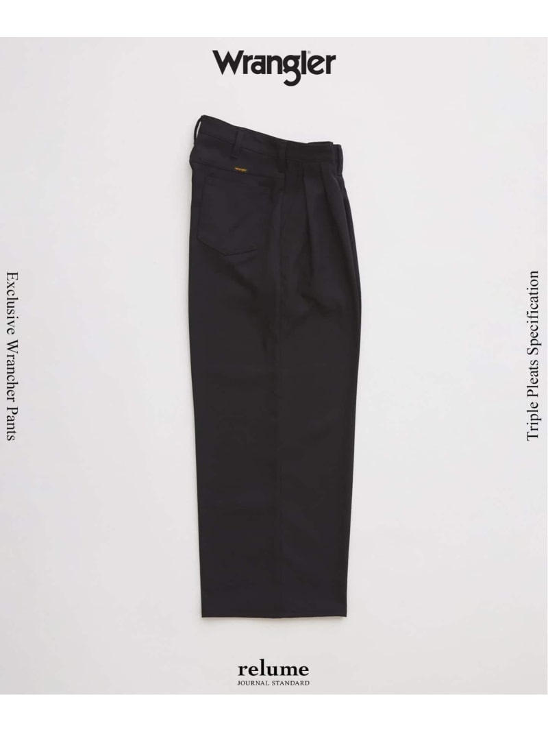 《予約》Wrangler / ラングラー 別注 3タック ランチャー ドレススラックス JOURNAL STANDARD relume ジャーナル スタンダード レリューム パンツ スラックス・ドレスパンツ ブラック グレー ネイビー【先行予約】*【送料無料】[Rakuten Fashion]