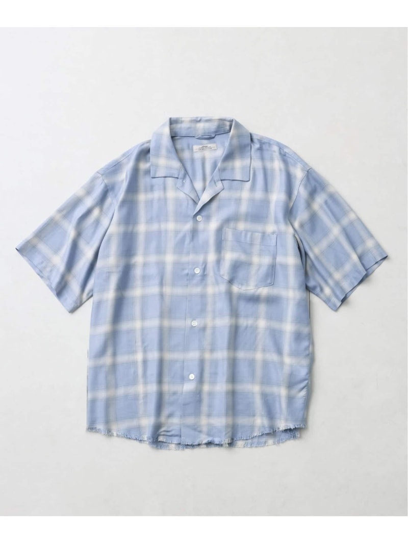 樂天商城 - 《予約》レーヨン アンカット フリンジ オンブレーチェック 半袖シャツ JOURNAL STANDARD relume ジャーナル スタンダード レリューム トップス シャツ・ブラウス ブラック イエロー ブルー【先行予約】*【送料無料】[Rakuten Fashion]