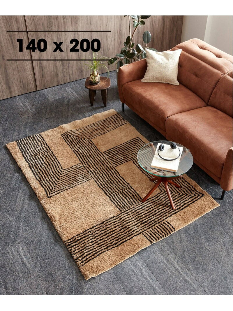 Rakuten - STOKES RUG 140x200 ストークス ラグ JOURNAL STANDARD FURNITURE ジャーナルスタンダードファニチャー インテリア・生活雑貨 カーペット・ラグ・マット ブラウン【送料無料】[Rakuten Fashion]