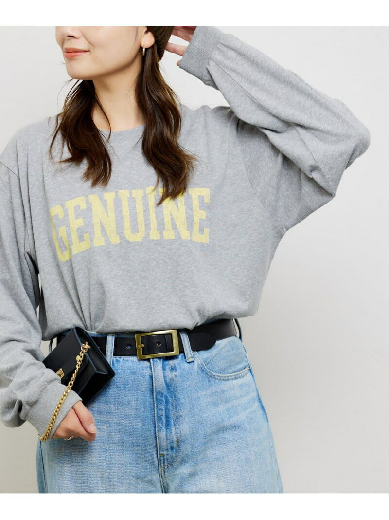 GENUINEロゴロングTシャツ JOURNAL STANDARD ジャーナル スタンダード トップス カットソー・Tシャツ グレー ホワイト レッド【送料無料】[Rakuten Fashion]のサムネイル