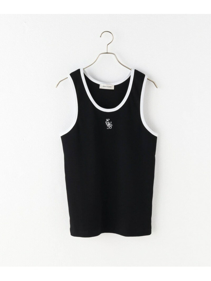 【ERNEST W. BAKER / アーネストダブルベイカー】EWB Embroidered TankTop JOURNAL STANDARD ジャーナル スタンダード トップス ノースリーブ・タンクトップ ブラック ベージュ【送料無料】[Rakuten Fashion]