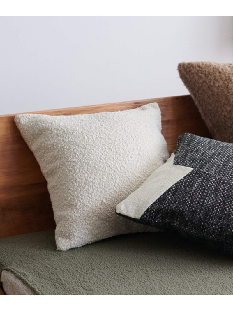 CUSHION COVER 45cm角 クッションカバー ブークレ ※カバーのみ JOURNAL STANDARD FURNITURE ジャーナルスタンダードファニチャー インテリア・生活雑貨 クッション・クッションカバー ホワイト