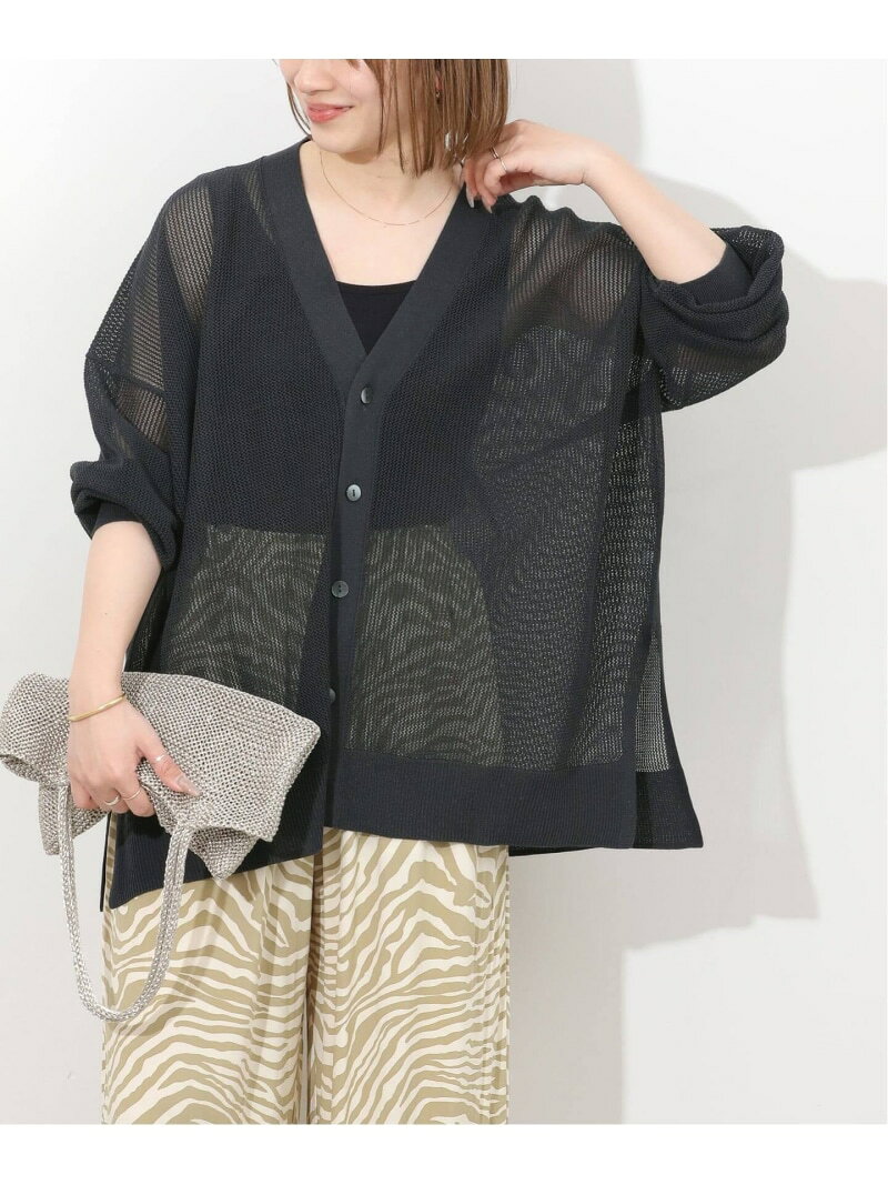 Rakuten - 《予約》リネンミックスメッシュVネックカーディガン JOURNAL STANDARD relume ジャーナル スタンダード レリューム トップス カーディガン グレー ホワイト ブラウン【先行予約】*【送料無料】[Rakuten Fashion]