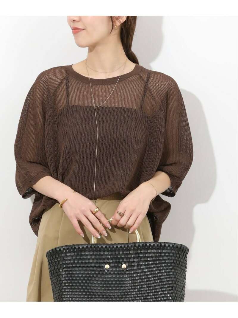 Rakuten - 《予約》リネンミックスメッシュハーフスリーブプルオーバー JOURNAL STANDARD relume ジャーナル スタンダード レリューム トップス ニット ブラウン グレー ホワイト【先行予約】*【送料無料】[Rakuten Fashion]