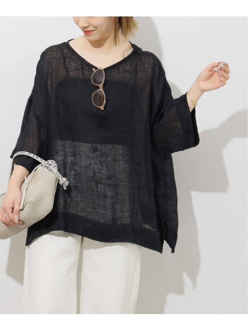 Rakuten - 《予約》リネンガーゼハーフスリーブビッグプルオーバー JOURNAL STANDARD relume ジャーナル スタンダード レリューム トップス シャツ・ブラウス ホワイト ブラウン ブラック【先行予約】*【送料無料】[Rakuten Fashion]