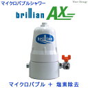 マイクロバブル + 塩素除去「 マイクロバブル バスシャワー ブリリアンAX 」( 風呂用浄水器 )【送料無料】