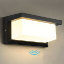 LED ポーチライト 玄関ライト 玄関照明 人感センサーライト 防水 防雨型 IP65 屋外 ウォールライト ブラケットライト ウォールランプ 玄関灯 壁掛け照明ライト 壁直付型 廊下灯 庭園灯 壁掛け灯 ガーデンライト 防犯ライト 18W(3)