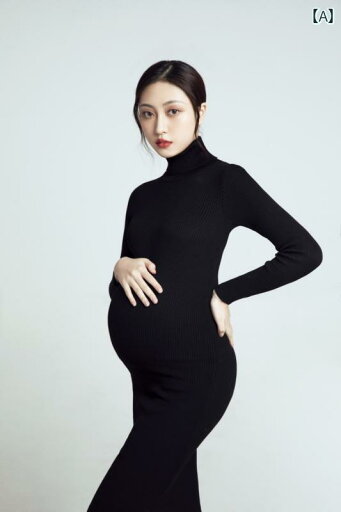 妊婦 フォト 衣装 マタニティ おしゃれ ファッション 写真 撮影 スタジオ 魅惑的 スリム 黒 セーター ニット フリーサイズ ブラック ワンピース スカート 妊婦 フォト 衣装 マタニティ おしゃれ ファッション 写真 撮影 スタジオ 魅惑的 スリム 黒 セーター ニット フリーサイズ ブラック ワンピース スカート