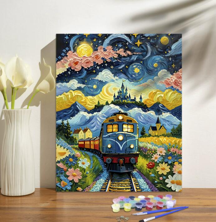 母の日 父の日 40*50cm 油絵 絵画 インテリア 油絵 セット 油絵風 壁掛け 美術品 数字 塗り絵 大人の 塗り絵 塗り絵 キット セット 風景画 DI...