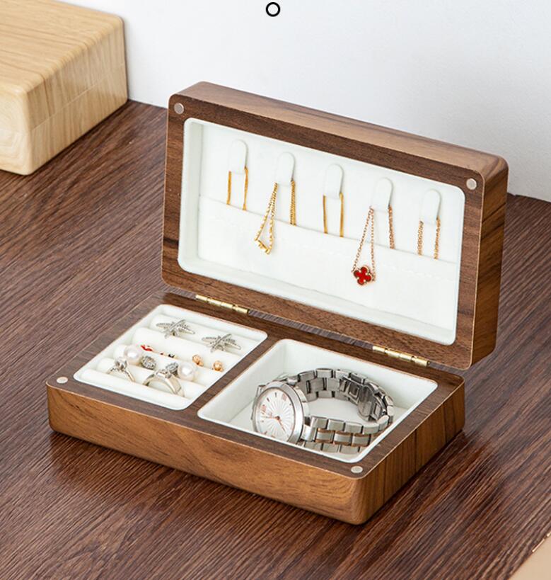 高見え 木製 ジュエリーボックス ジュエリーケース 大容量 ジュエリー収納 アクセサリー ケース アクセサリー収納 アクセサリーボックス リング ケース 宝石箱...