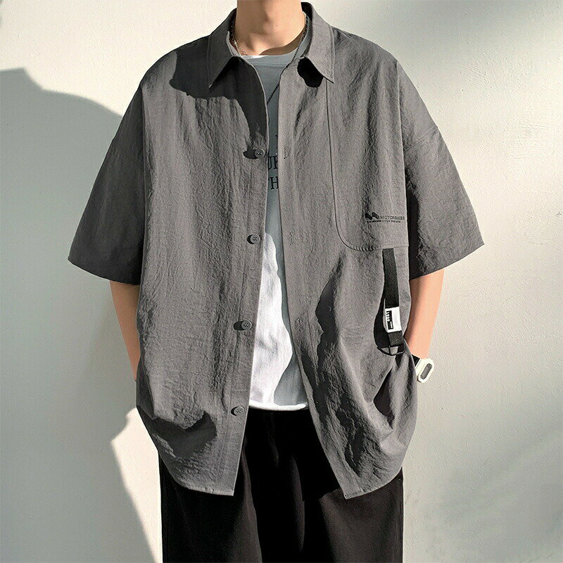 送料無料 20色 シャツ 半袖 メンズ チェック柄 切り替え 大きいサイズ オーバーサイズ フェイクレヤード 半袖シャツ カジュアルシャツ チェックシャツ 五分...