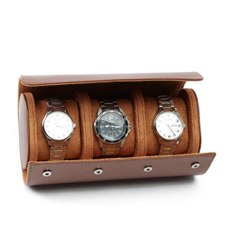 【送料無料】旅行 軽量 コンパクト 時計ボックス 時計収納 3本 2本 ウォッチボックス 3本 時計ケース 革 レザー PU 3本収納 収納ケース