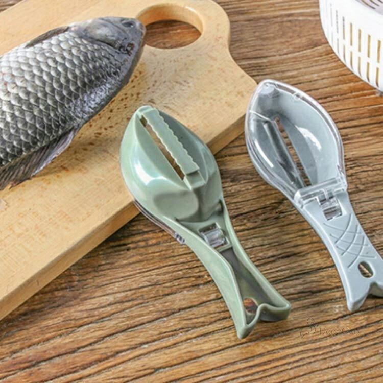 DodoGooのホーム用 魚鱗クリーナー 飛び散らない ケース付き キッチン用品 キッチン用品セット キッチン用品便利グッズ うろこ取り 鱗取り 鱗発散防止｜アングル2