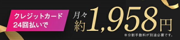 クレジットカード24回払いで月々約1,833円