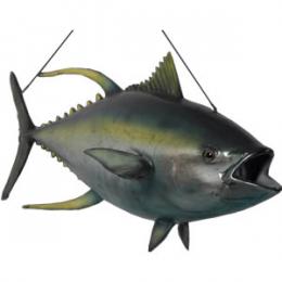 まぐろ置物（吊り仕様）インテリア マグロさかなオブジェ キハダマグロ(イエローフィンまぐろ) / Yellowfin Tuna　fr100076