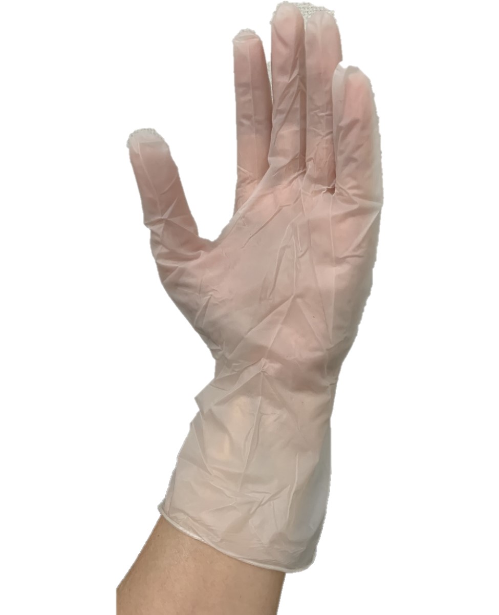 EvolGuard 使い捨てビニール手袋　使い切りプラスチック手袋　半透明 左右別タイプ 100枚(50双)入り 1箱