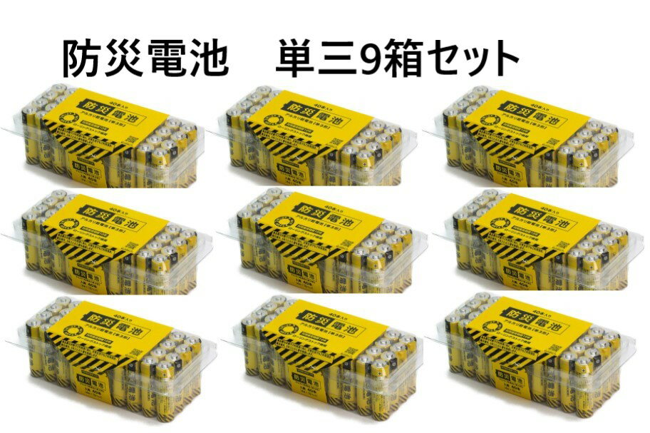 【送料無料】兼松 防災電池　防災単三乾電池　防災単3形電池専用プラスチックケース入りメーカー推奨期限10年商品　単三アルカリ乾電池　※防災単三乾電池40本（4本×10）