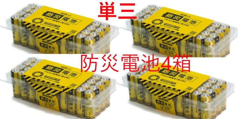 【送料無料】兼松 防災電池　防災単三乾電池　防災単3形電池専用プラスチックケース入りメーカー推奨期限10年商品　単三アルカリ乾電池　※防災単三乾電池40本（4本×10）