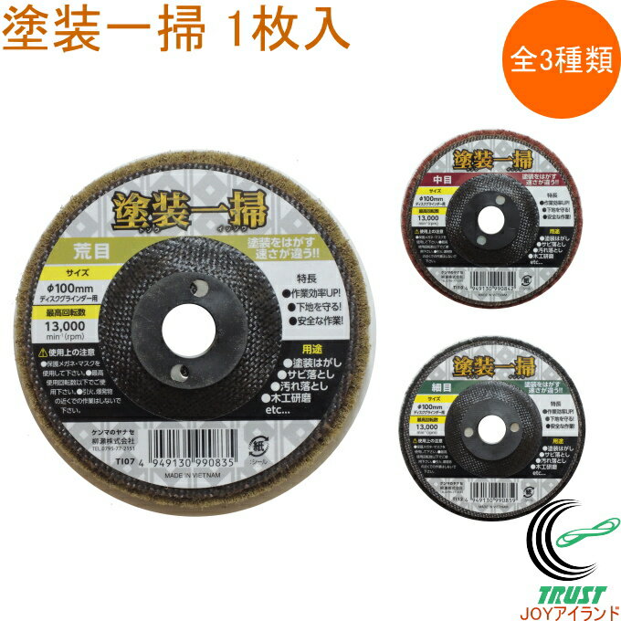 塗装一掃 1枚入 RCP 送料無料 グラインダー ディスク 電動工具 研磨 塗装はがし サビ取り 木工研磨 金属 鉄 ステンレス アルミ 木材