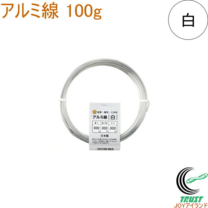 アルミ線 白 100g 1個 日本製 ワイヤ