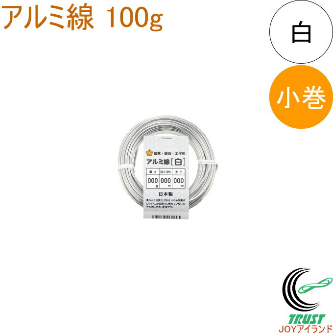 アルミ線 白 100g 小巻 1個 日本製 ワ