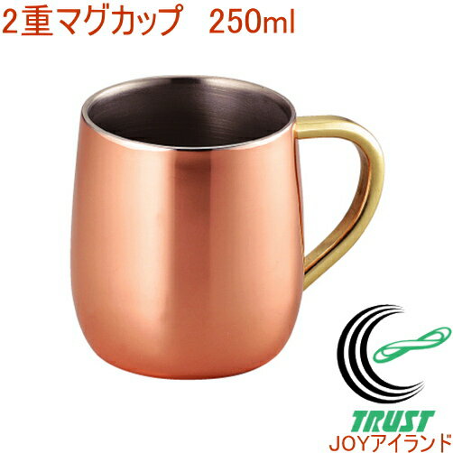 2重マグカップ 250ml CNE-905 RCP 日本産 銅製品 カップ コップ 飲み物