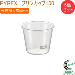 PYREX プリンカップ100 6個セット CP-8645 RCP カップ 食器 ガラス製 6個セット 器 プリン ゼリー 容器 お菓子作り デザート フルーツ パイレックス PYREX