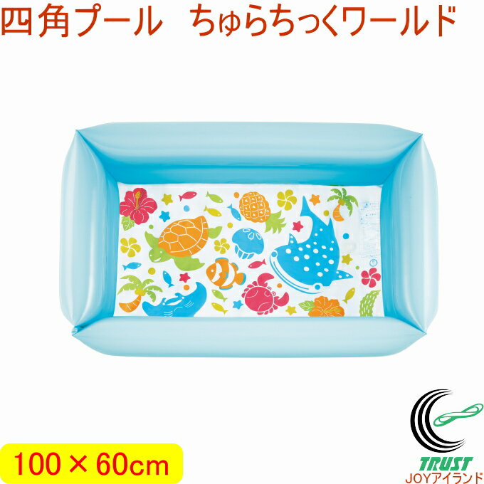 四角プール ちゅらちっくワールド 100×60cm 081913-WP00799 RCP ビニールプール プール 家庭用 幼児 キッズ 子供 子ども 子供用 夏グッズ 水遊び おもちゃ 庭 ベランダ