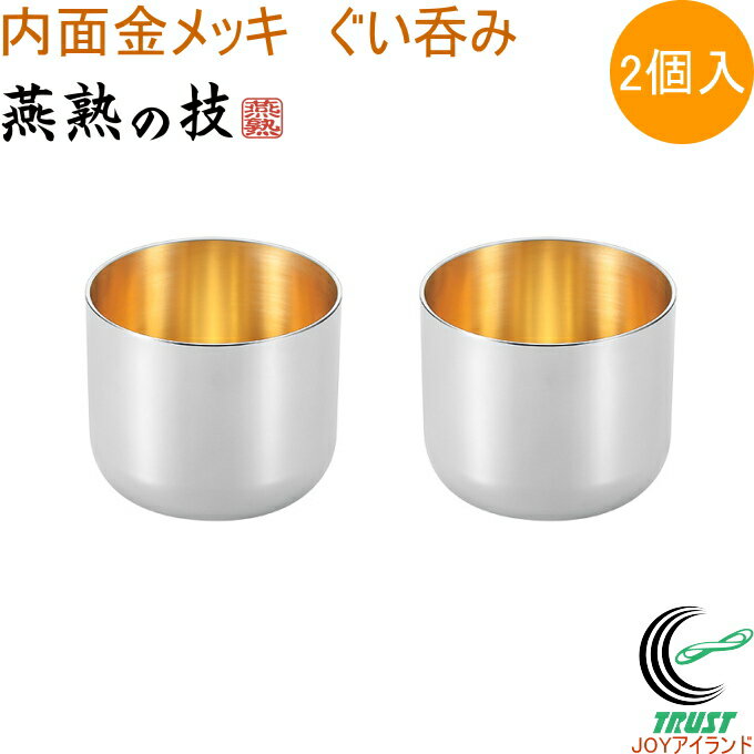 ステンレスぐい呑み 内面金メッキ 100ml 2個入 EJG-600 RCP 日本製 燕三条産 送料無料 ぐい呑み コップ ステンレス製 お酒 日本酒 お祝い 贈り物 プレゼント お土産 2個セット