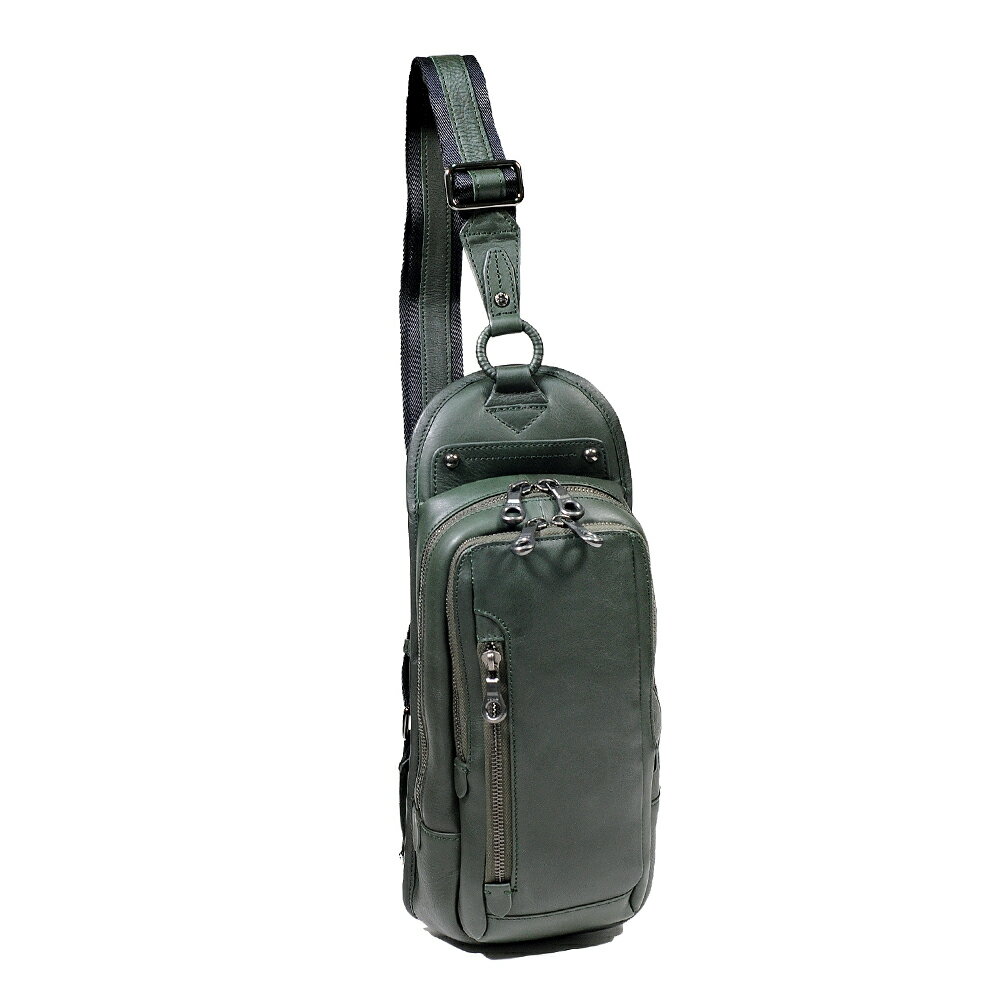 楽天市場】ボディバッグ 本革（カラーグリーン）の通販