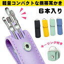 スーパーセール SALE 限定 クーポン 耳かき 携帯 耳掃除 耳垢 6本 セット コンパクト 軽量 みみ そうじ イヤークリーナー スクリュー ステンレス 便...