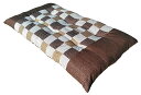 わた入り 長座布団 本体 60x110 しじら格子 ブラウン 60×110 cm わた入 製品 ロングクッション 厚手生地 厚手長座布団 ポリエステルわた