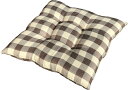 ★送料無料★ 1枚 セット フロアー クッション Cチェック 約60×60cm BR 日本製 シート クッション ソファー 背もたれ ベッド ベット テレワーク リモート 瞑想 業務用 座布団 綿 映え 和室 洋室 フローリング カバーは別売り おしゃれ かわいい タツミ