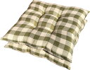 ★送料無料★ 2枚 セット フロアー クッション Cチェック 約60×60cm GN 日本製 シート クッション ソファー 背もたれ ベッド ベット テレワーク リモート 瞑想 業務用 座布団 綿 映え 和室 洋室 フローリング カバーは別売り おしゃれ かわいい タツミ