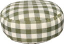 ★送料無料★ ビーズクッション Cチェック 約60R×20cm GN 日本製 クッション ソファー 背もたれ ベッド ペット テレワーク リモート 映え 補充 可 円形 丸型 中身 中材 詰め替え 癒し 在宅勤務 特大 インテリア ファブリック おしゃれ かわいい タツミ
