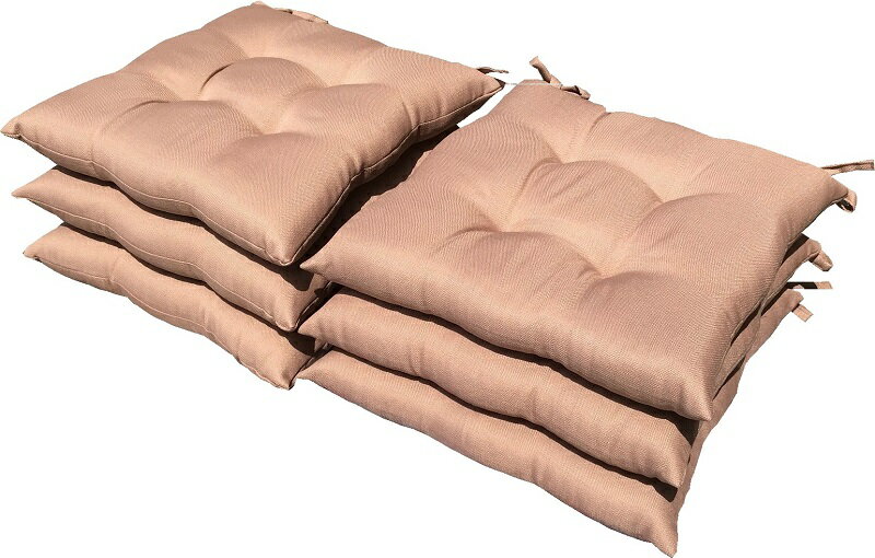 6枚 シートクッション プレイン 約45×45cm BE 日本製 送料無料 おしゃれ かわいい 椅子用 ヌード クッ..