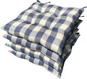 4枚 シートクッション Cチェック 約45×45cm NB 日本製 送料無料 おしゃれ かわいい 椅子用 ヌード クッション ひも付き 背もたれ ソファー テレ...