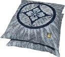 2枚 組 座布団カバー 55 59 花菱 ブルー 約55×59cm 送料無料 日本製 綿100% 銘仙判 旅館 業務用 居酒屋 公民館 和室 洋室 和風 洋風 ...