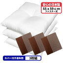 3枚 ヌード座布団 + 座布団カバー 55x59 しじら麻 セット 約55×59cm ブラウン 送料無料 日本製 銘仙判 来客用 リモート 業務用 綿 法事 和...