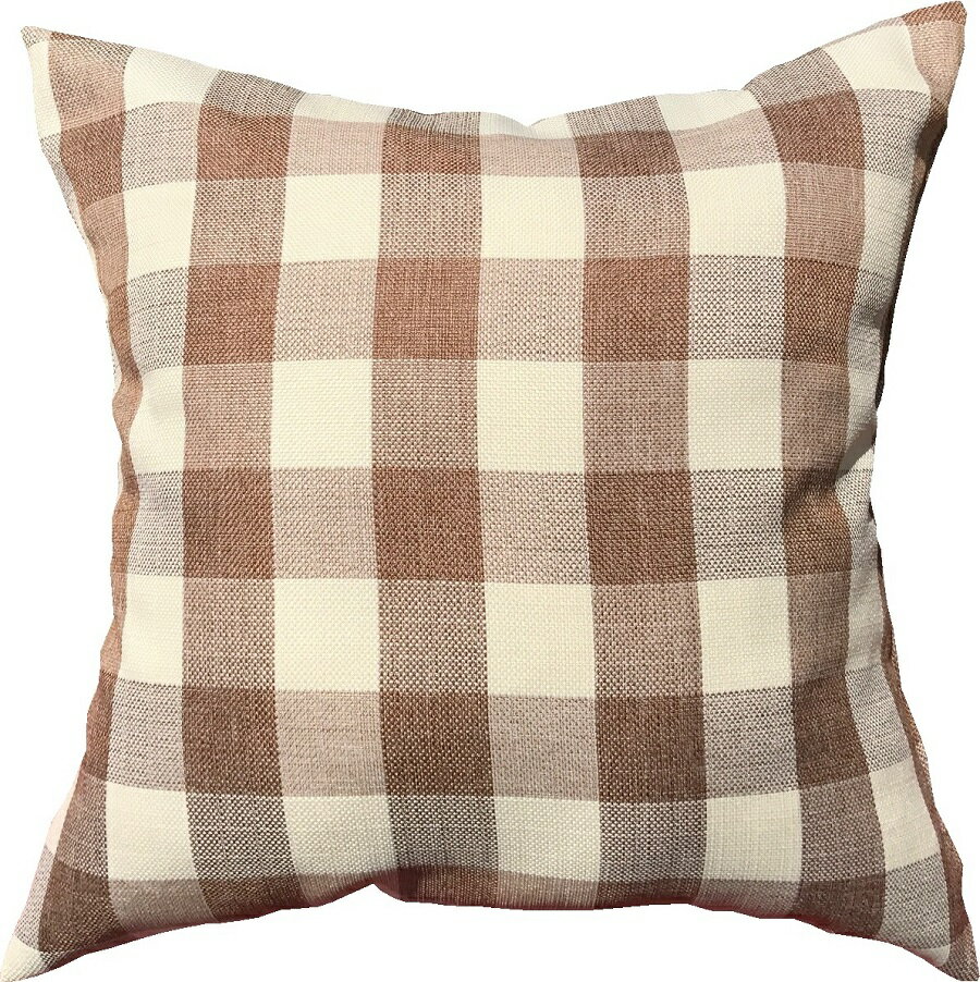クッションカバー Cチェック 約45×45cm 送料無料 チェック ポリエステル 100% ファブリック インテリア リビング ファスナー お買い得 メーカー ...