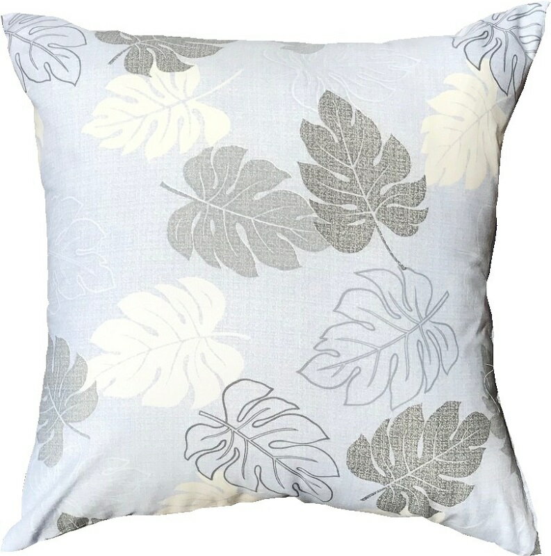 クッションカバー モンステラ 約45×45cm 送料無料 日本製 綿 ポリエステル コットン ファブリック インテリア リビング ファスナー 洗える お買い得 ...