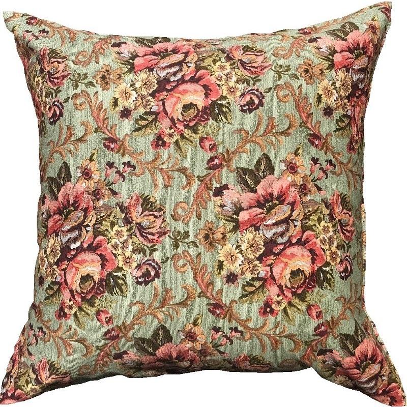 クッションカバー OXゴブラン 約45×45cm グリーン 送料無料 日本製 綿100% コットン ファブリック インテリア リビング ファスナー 洗える お買...