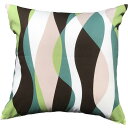 クッションカバー OXウェーブ グリーン 約45×45cm 送料無料 日本製 綿100% コットン ファブリック インテリア リビング ファスナー 洗える お買...